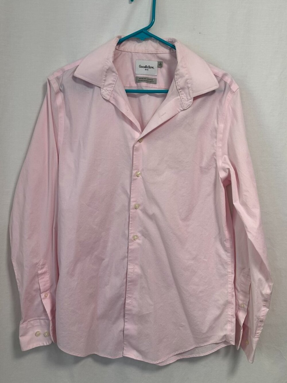 Goodfellow & Co Men's Light Pink Long Sleeve Button Down Shirt Size M, 15-15 1/2